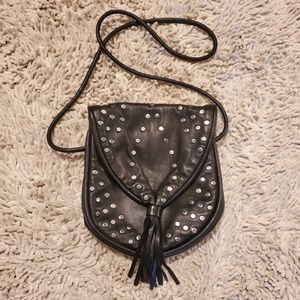 Braccialini Studded Tassel Leather bag